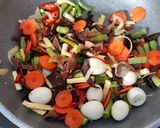 Foto langkah ke 4 dari resep Tumis sayur jamur telur puyuh(buncis wortel).