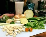 A picture of step 1 of 16:48 - Thai Green Curry vegan style.