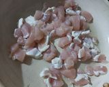 Foto del paso 3 de la receta: Fideos con crema, pollo, jamón y cebolla de verdeo