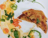A picture of step 5 of Mughlai paratha.
