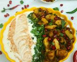 A picture of step 2 of Aloo anarkali raita.
