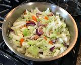 A picture of step 2 of Super Easy Smoked Sausage & Cabbage in Salsa.