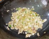 A picture of step 2 of Herbed Spring Onion Fried Rice.
