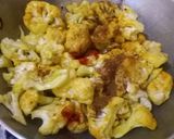 A picture of step 2 of Cauliflower fry without potato, no garlic no onion.