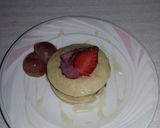 Foto langkah ke 6 dari resep Pancake strawberry mini sederhana.