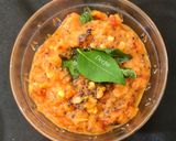 A picture of step 4 of Idli & red khara chutney, sambhar (Mother daughter love emoji).