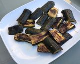 Une image de l'étape 6 de Courgettes marinées grillées à la plancha (pêche gingembre citron).
