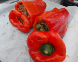 Foto del paso 5 de la receta: Pimientos al horno rellenos de carne, champiñones y verduras