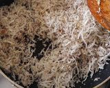 A picture of step 3 of Dryfruit coconut paak(wadi).