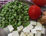A picture of step 1 of Matar Paneer Curry (without onion and garlic).