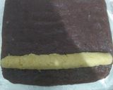 A picture of step 1 of #tricolor fruit &chocolate cake#tricolorpost1⛳.