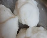 A picture of step 1 of Ela ada with banana filling.