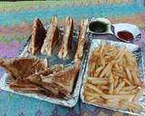 Chicken and eggs cheese sandwiches with french fries recipe step 3 photo