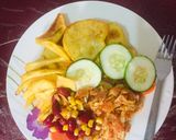 A picture of step 1 of Irish potato chips 🍟 /fried sweet potatoes & cabbage sauce.