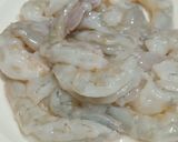 A picture of step 1 of Prawns angara karahi.
