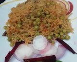A picture of step 7 of Peas Pulav.