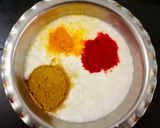 A picture of step 5 of Gatte ki subji.