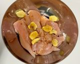 Foto del paso 1 de la receta: Pollo con cherry, soja y jengibre en freidora de aire