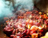 รูปขั้นตอนการทำที่ 1 ของ เมนู ผัดกระเพราตับไก่ซุปเปอร์แซ่บน้ำขลุกขลิก