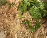 A picture of step 3 of Besan and Pyaz paratha.