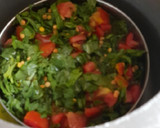 A picture of step 3 of Dal palak (spinach dal).