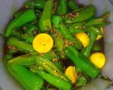 A picture of step 6 of Quick green chilli achar.