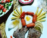 Hình bước làm 4 của món 🥗🍛 Beef steak hình dáng hơi ngộ - Bò bít tết