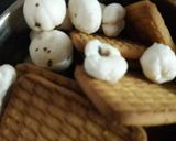 A picture of step 1 of Chocolate  Makhana Mini Pie....topup with caramelise  makhana.