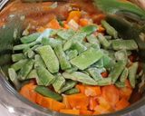Foto del paso 3 de la receta Crema de boniatos, zanahorias y judías verdes