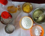 A picture of step 1 of Spongy Tutti Frutti Cake.