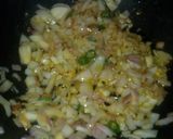 A picture of step 3 of Palak saag.