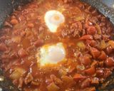 A picture of step 7 of Shakshouka.