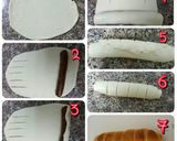 صورة لخطوة 5 من وصفة معجنات باشكلها المختلفة مع توضيح لطريقة تشكيل المعجنات والصمون