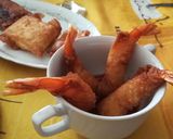 Foto del paso 6 de la receta Langostinos crujientes sobre Mermelada de tomate