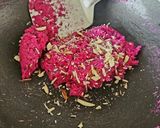 A picture of step 3 of Red Dragon Fruit Coconut Burfi.