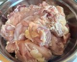 A picture of step 1 of Chicken Adobo.