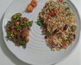 A picture of step 9 of Vegetables Rice.