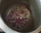 A picture of step 1 of Chanadal with parantha.