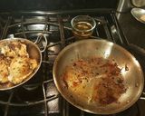 A picture of step 12 of Roast Chicken Thighs in a Sautéed Mushroom Parmasan Garlic Cream.