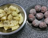 Foto del paso 4 de la receta: Albóndigas con papas al horno