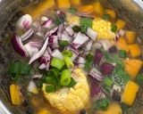 A picture of step 6 of Caribbean soup 🍲.