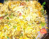 A picture of step 11 of Chicken Spinach briyani I made it.