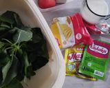 Foto langkah ke 1 dari resep Omelet Bayam Tahu.