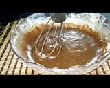 A picture of step 4 of Eggless chocolate cake in appam patra.
