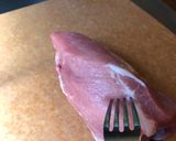 A picture of step 1 of Grilled pork with sweet soy sauce.