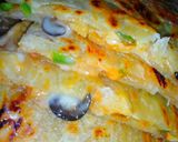 A picture of step 17 of Pizratha (pizza paratha).