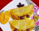 A picture of step 3 of Mango Chilla Sandwich.