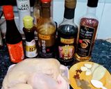 A picture of step 1 of Soy sauce chicken (ayam kecap).