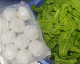 「茼蒿鹹湯圓」冬至習俗的食譜步驟1照片