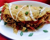 A picture of step 11 of Vegetable noodles omlete.